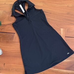 ALO Yoga Black Sleeveless Tennis Dress